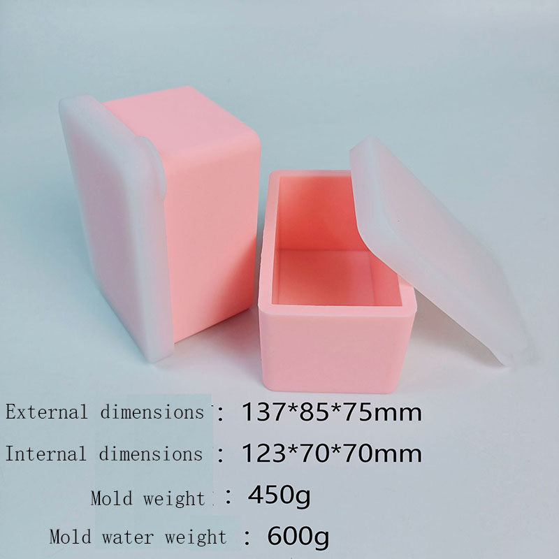 Soap Making Process - 실리콘 뚜껑형 로프 몰드, 직사각형 콜드