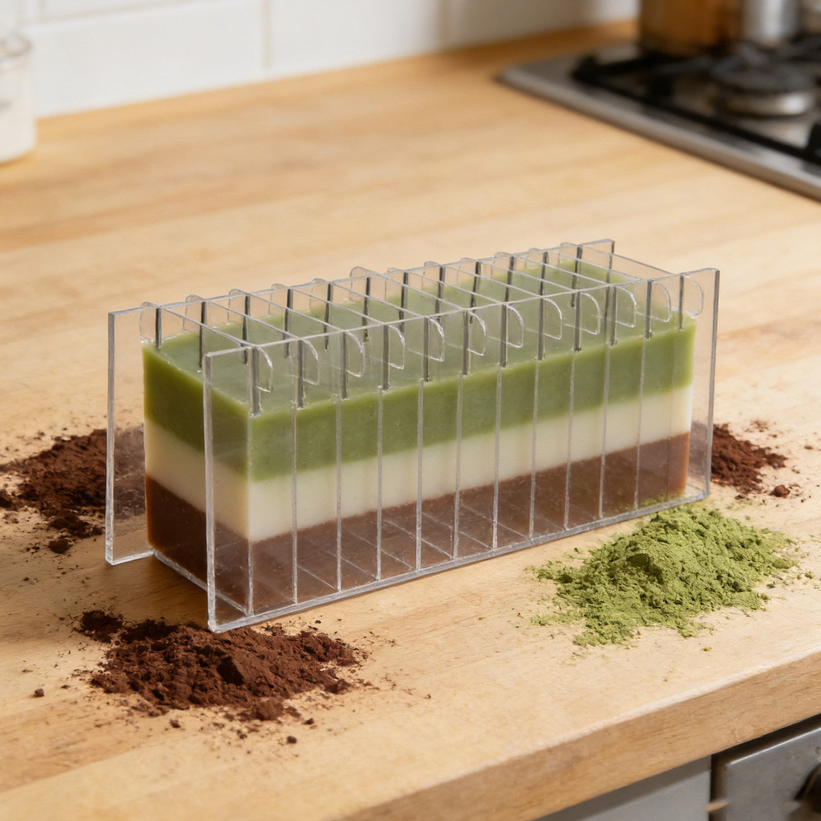 Soap Making Process - 실리콘 몰드용 아크릴 비누 분할판, 콜드
