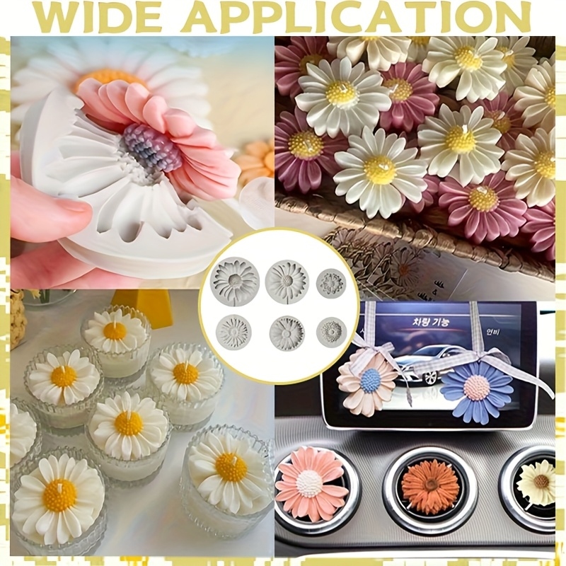 6개, 해바라기 데이지 실리콘 몰드, 3D 꽃 장식 몰 - Soap Making Dish 리뷰 및 가격