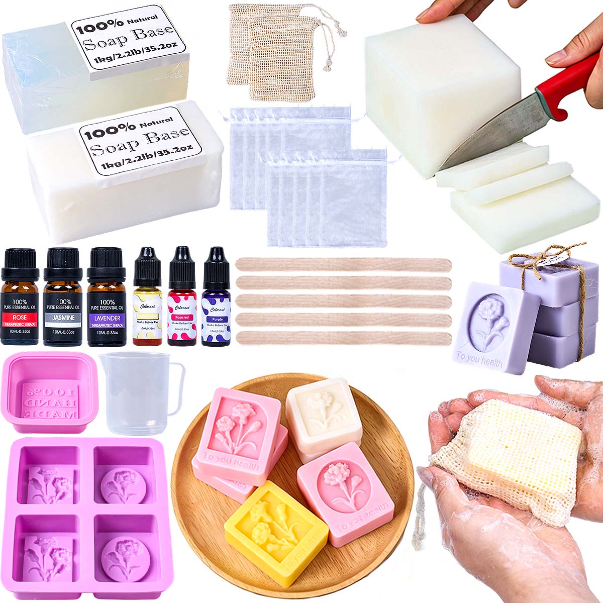 DIY 수제 비누 만들기 키트 풀세트 비누 제작 원료  - Soap Making Starter Kit 리뷰 및 가격