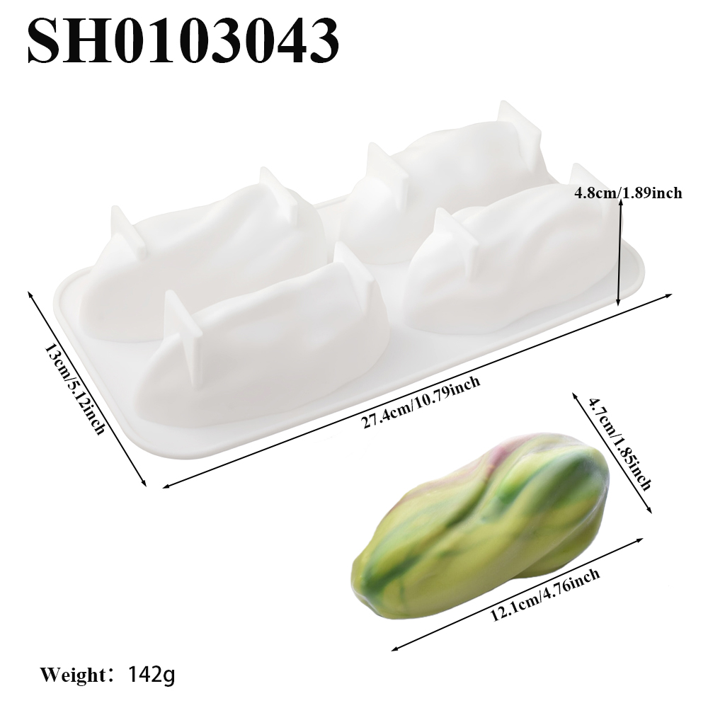 4칸 또는 9칸 피스타치오 디자인 실리콘 베이킹 몰드, - Soap Making Dish 리뷰 및 가격