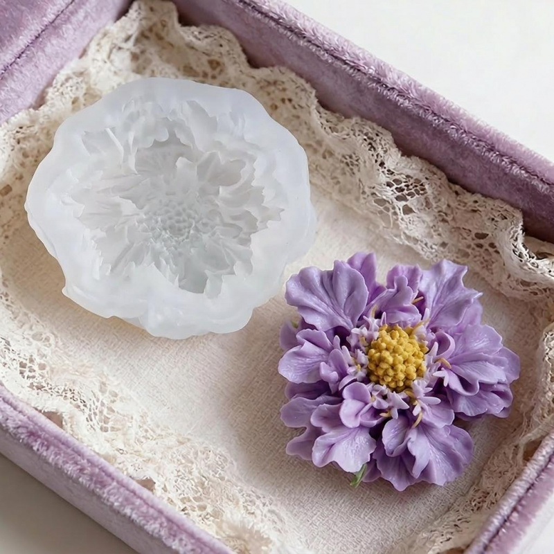 1개의 몽환적인 파란색 화분 꽃 실리콘 몰드, DIY  - Soap Making Dish 리뷰 및 가격
