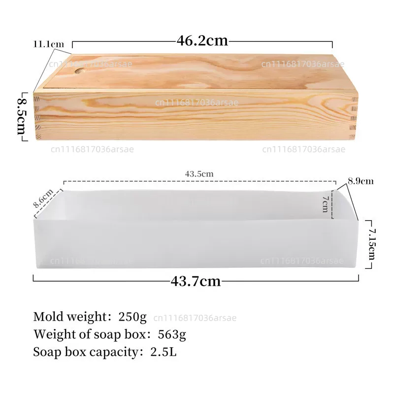 나무 상자와 뚜껑이 있는 실리콘 비누 몰드, 직사각형  - Soap Making Process 리뷰 및 가격